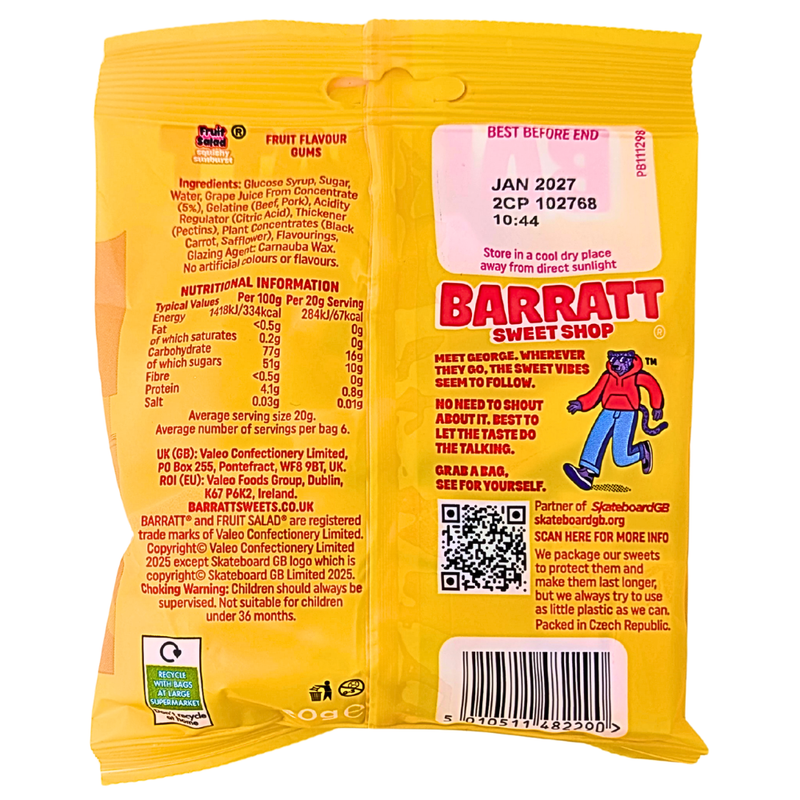Barratt Fruit Salad Squishy Sunburst (UK) - 120g