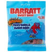 Barratt WHAM Fizzy Belts & Sweet Eggs (UK) - 120g