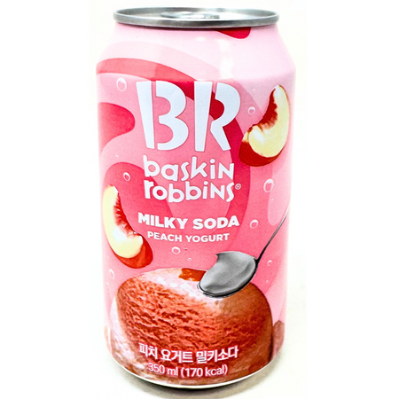 Baskin Robbins Peach Yogurt Milky Soda (Korea) - 350mL