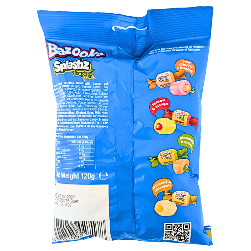 Bazooka Splashz Tropical Punch (UK) - 120g