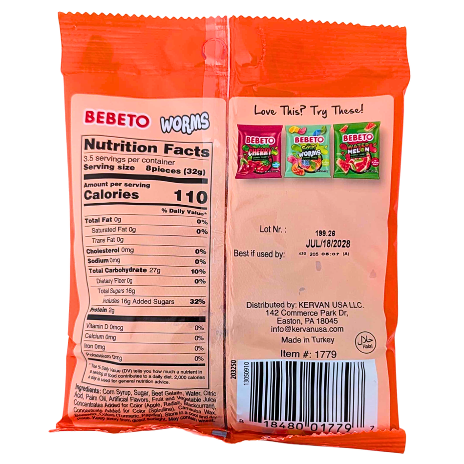 Bebeto Worms Gummy - 4oz