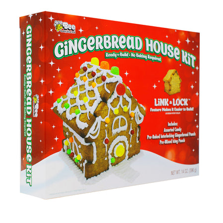 Bee Gingerbread House Kit - 14oz-Gingerbread Cookies-Gingerbread House Ideas-Best Christmas Cookies