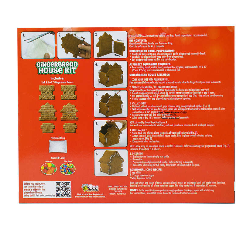 Bee Gingerbread House Kit - 14oz | Candy Funhouse-Gingerbread Cookies-Gingerbread House Ideas-Best Christmas Cookies