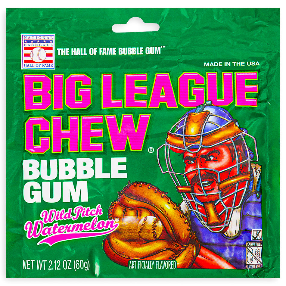 Big League Chew - Wild Pitch Watermelon - Bubble Gum - Baseball gum