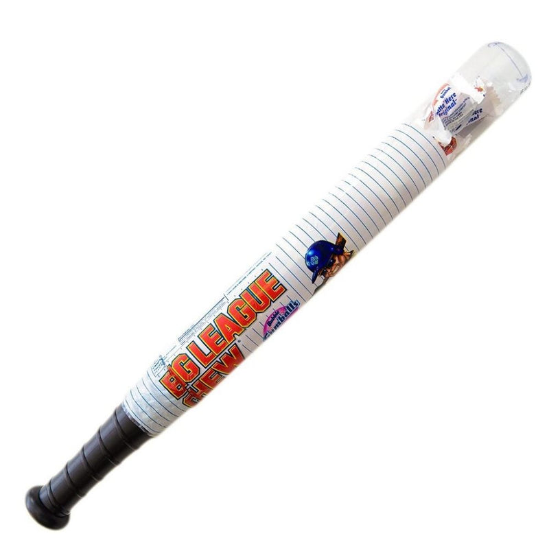 Big League Chew Baseball Bat with Bubble Gum, Big League Chew Baseball Bat, bubble gum-filled bat, candy fanatic, bubble gum lover, novelty treats, flavor-filled fun, gum game