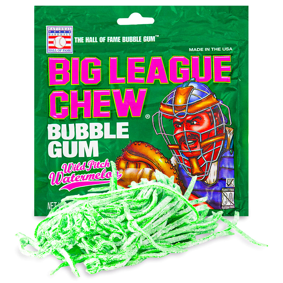 Big League Chew - Wild Pitch Watermelon - Bubble Gum - Baseball gum