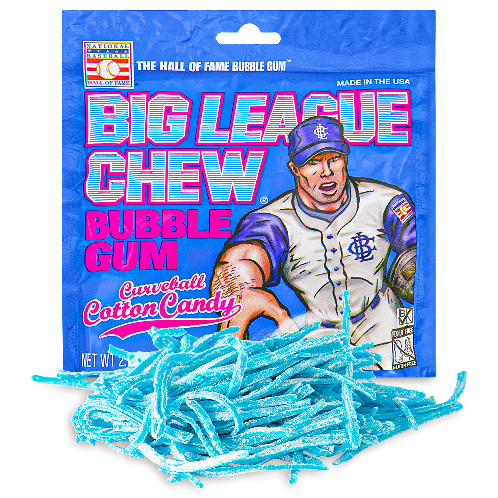 Big League Chew Curveball Cotton Candy-cotton candy bubble gum