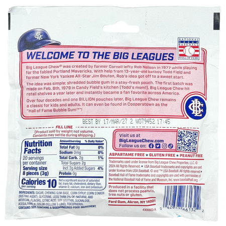 Big League Chew Bubblegum Triple Play Tropical - 2.12oz