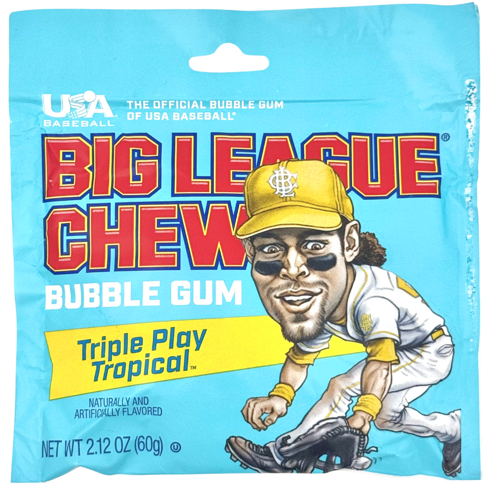 Big League Chew Bubblegum Triple Play Tropical - 2.12oz