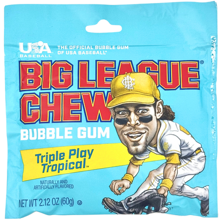Big League Chew Bubblegum Triple Play Tropical - 2.12oz