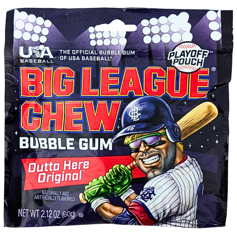 Big League Chew Bubble Gum - Outta Here Original 60g