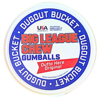 Big League Chew Dugout Bucket 80pcs Gumballs - 17oz