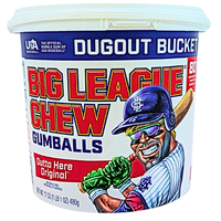 Big League Chew Dugout Bucket 80pcs Gumballs - 17oz
