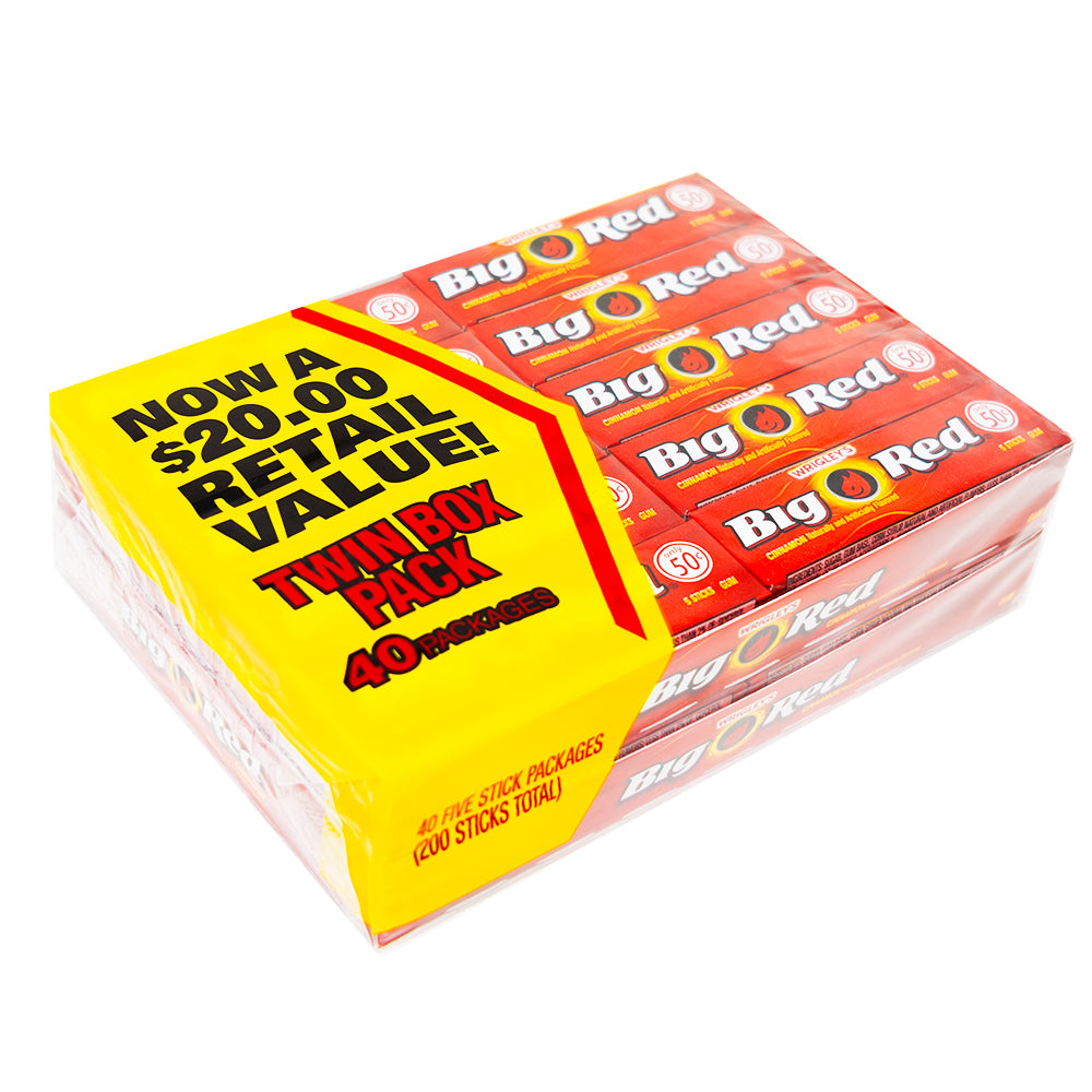 Wrigley's Big Red Gum 5 Stick Packs - 40CT