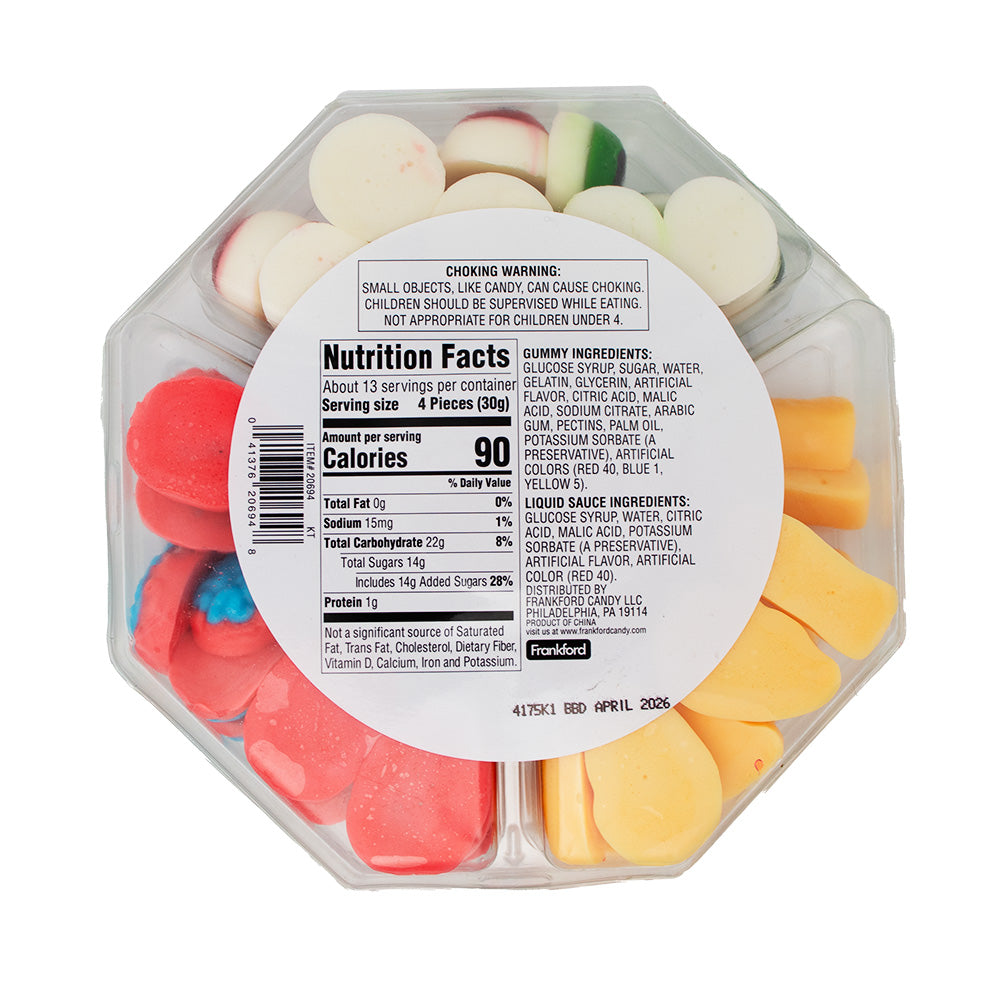 Frankford Body Parts Gummy Candy Party Tray - 400g   Nutrition Facts Ingredients