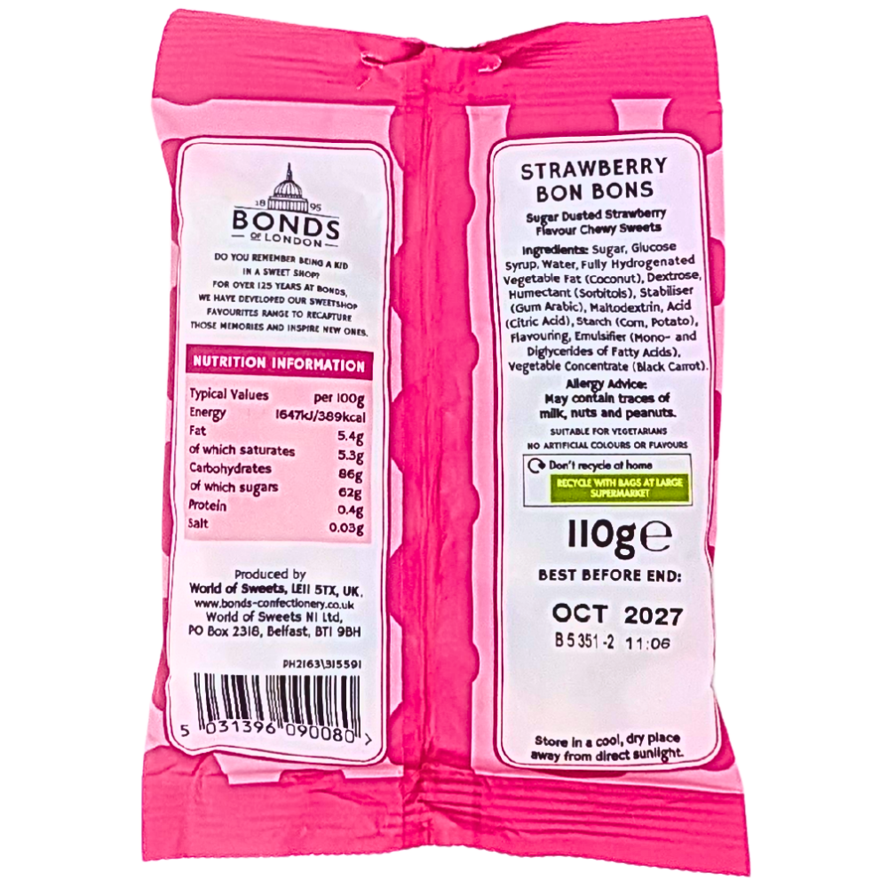 Bonds Strawberry Bon Bons (UK) - 110g