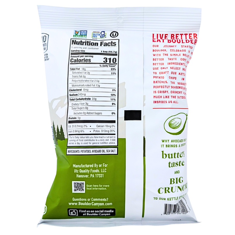 Boulder Kettle Chips Classic Sea Salt - 2oz