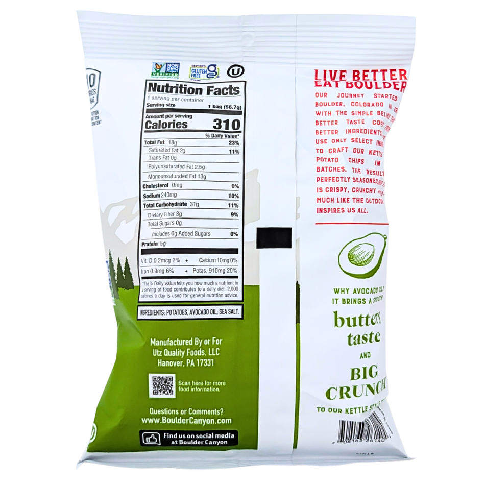 Boulder Kettle Chips Classic Sea Salt - 2oz