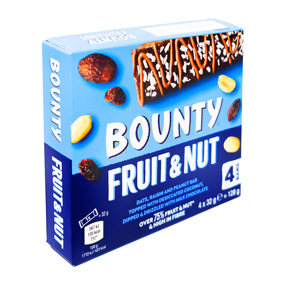 Bounty Triple Treat Fruit & Nut 4pk (UK) - 128g