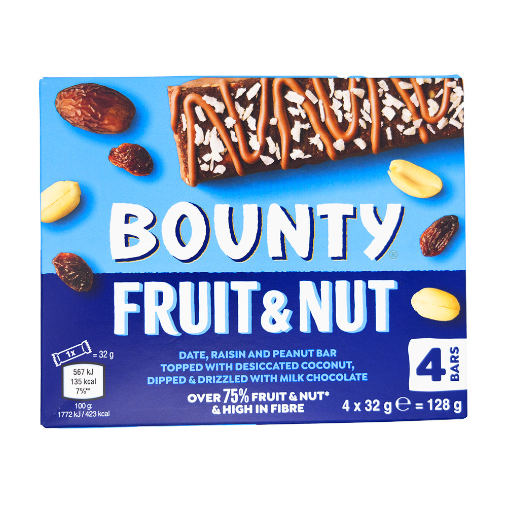 Bounty Triple Treat Fruit & Nut 4pk (UK) - 128g