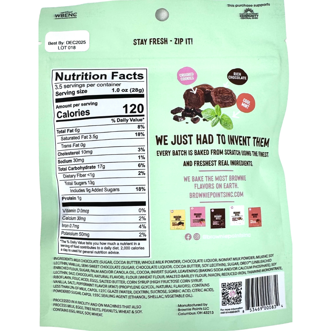 Brownie Points Minty Cookie Brownie Bites - 3.5oz
