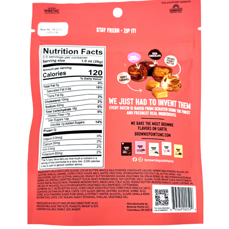 Brownie Points PB & Caramel Brownie Bites - 3.5oz