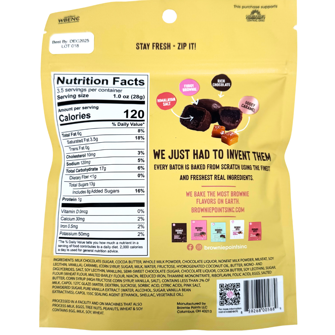 Brownie Points Salty Caramel Brownie Bites - 3.5oz