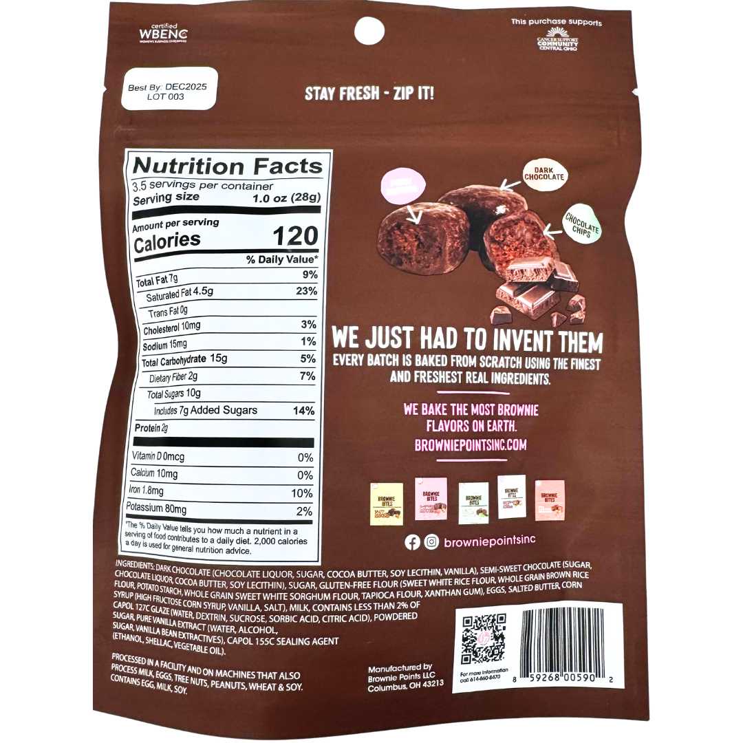 Brownie Points Gluten-Free Truffle Fudge Brownie Bites - 3.5oz
