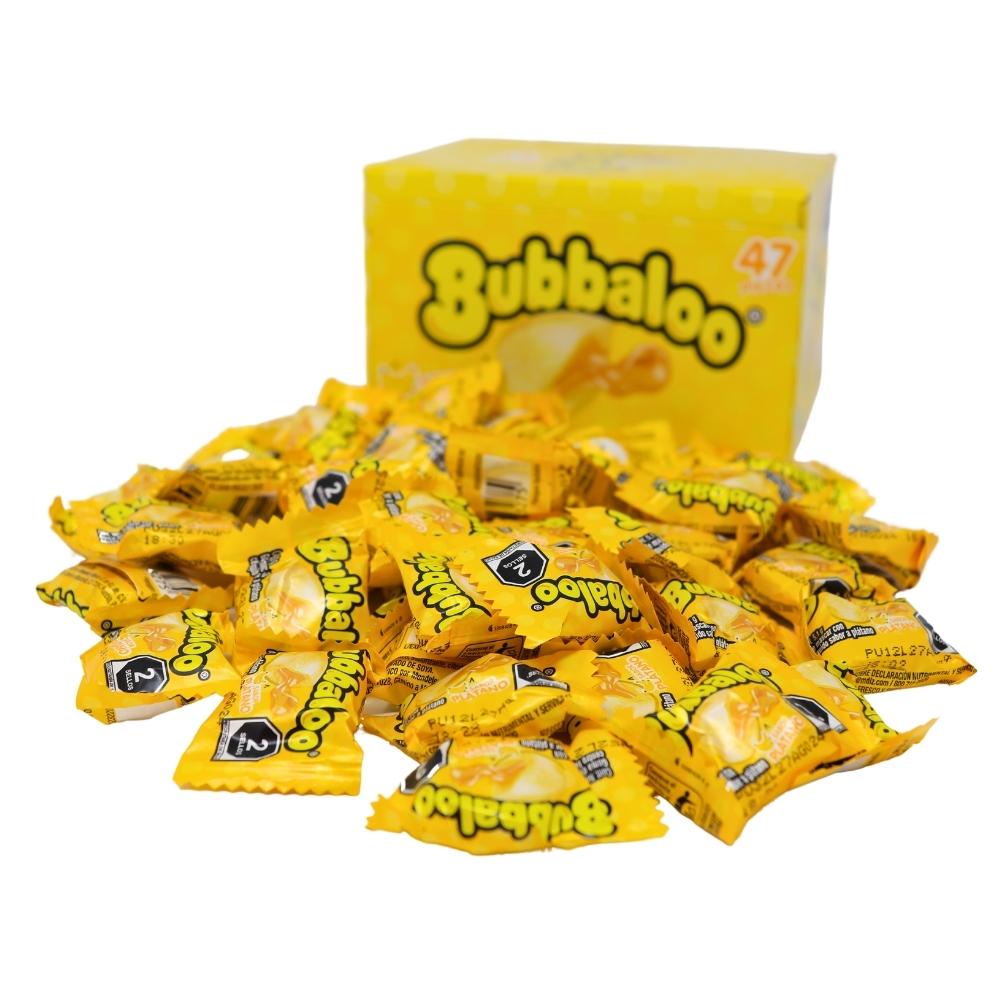 Bubbaloo Banana Liquid Filled Bubblegum -47ct Mexican Candy  Original Banana 