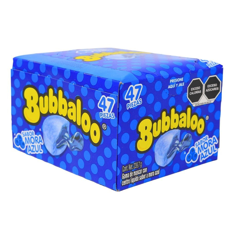 Bubbaloo Blueberry Liquid Filled Bubblegum - 47ct-Mexican Candy-Made in Mexico 