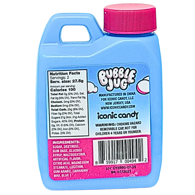 Bubble Jug Blue Raspberry - 1.94oz | Candy Funhouse US