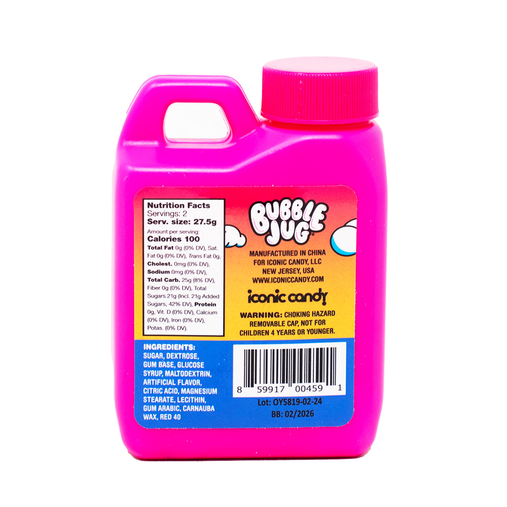 Bubble Jug Tropical Fruit Bubble Gum - 1.94oz-   Nutrition Facts - Ingredients