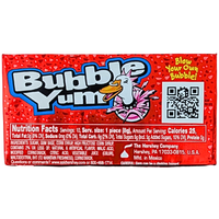 Bubble Yum Wild Strawberry Bubble Gum - 10pc