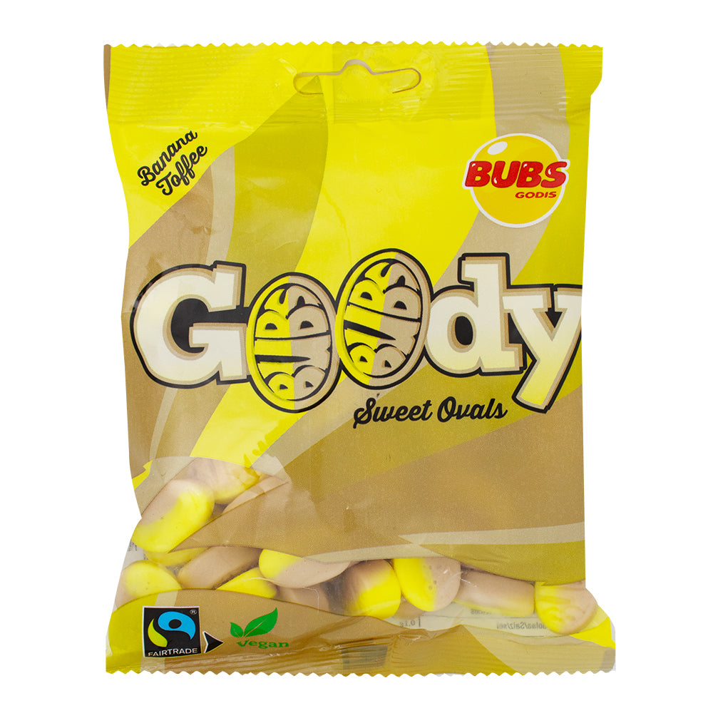 Bubs Goody Banana Toffee Ovals - 90g - Bubs Swedish Candy