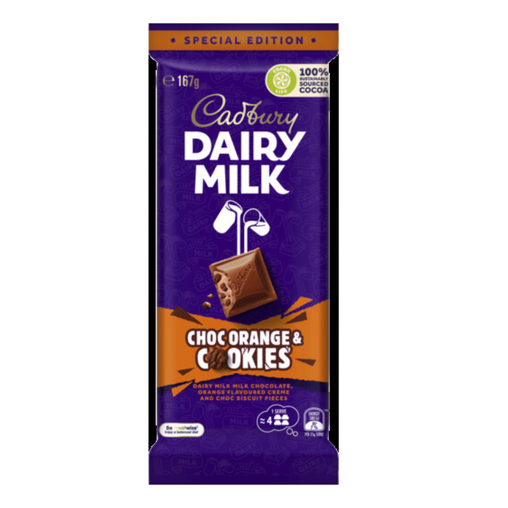 Cadbury Dairy Milk Orange Cookie (Australia) - 167g