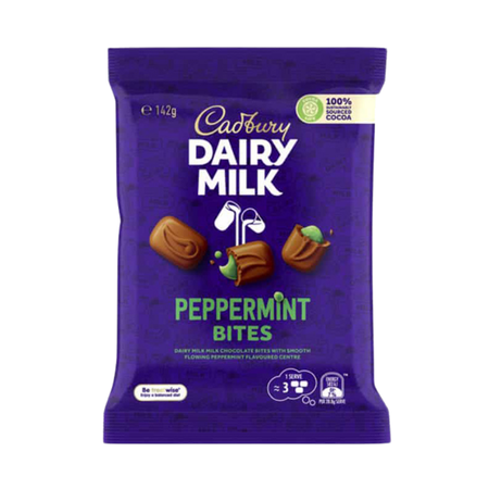 Cadbury Chocolate Peppermint Bites (Australia) - 142g