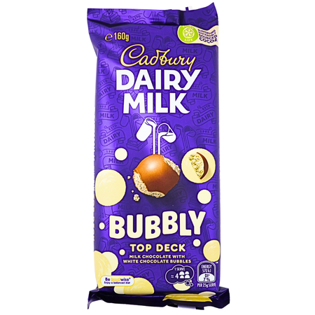 Dairy Milk Bubbly Top Deck (Aus) - 160g