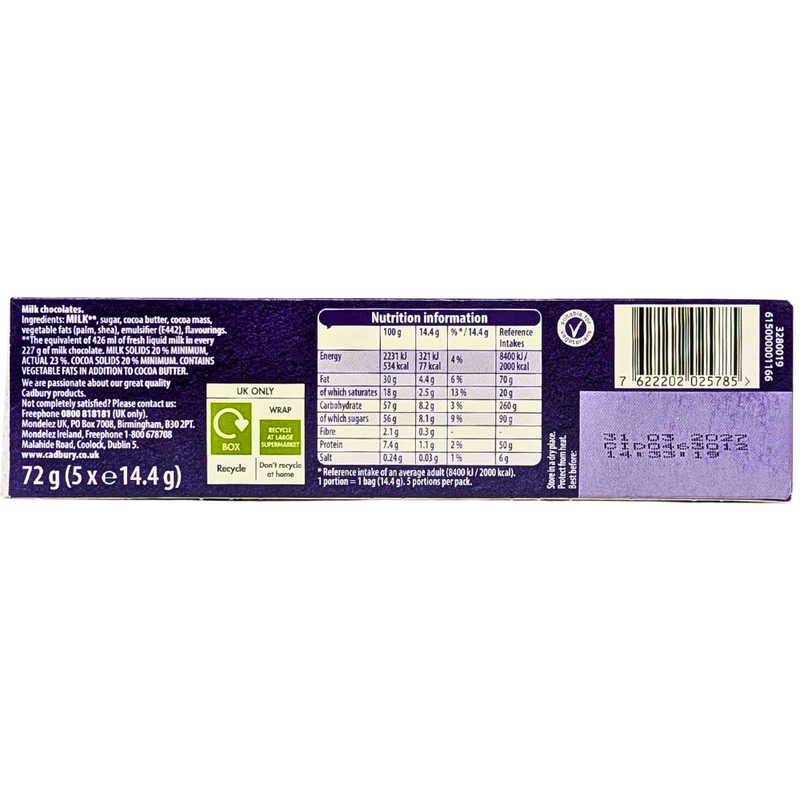 Cadbury Dairy Milk Buttons Tube - 72g
