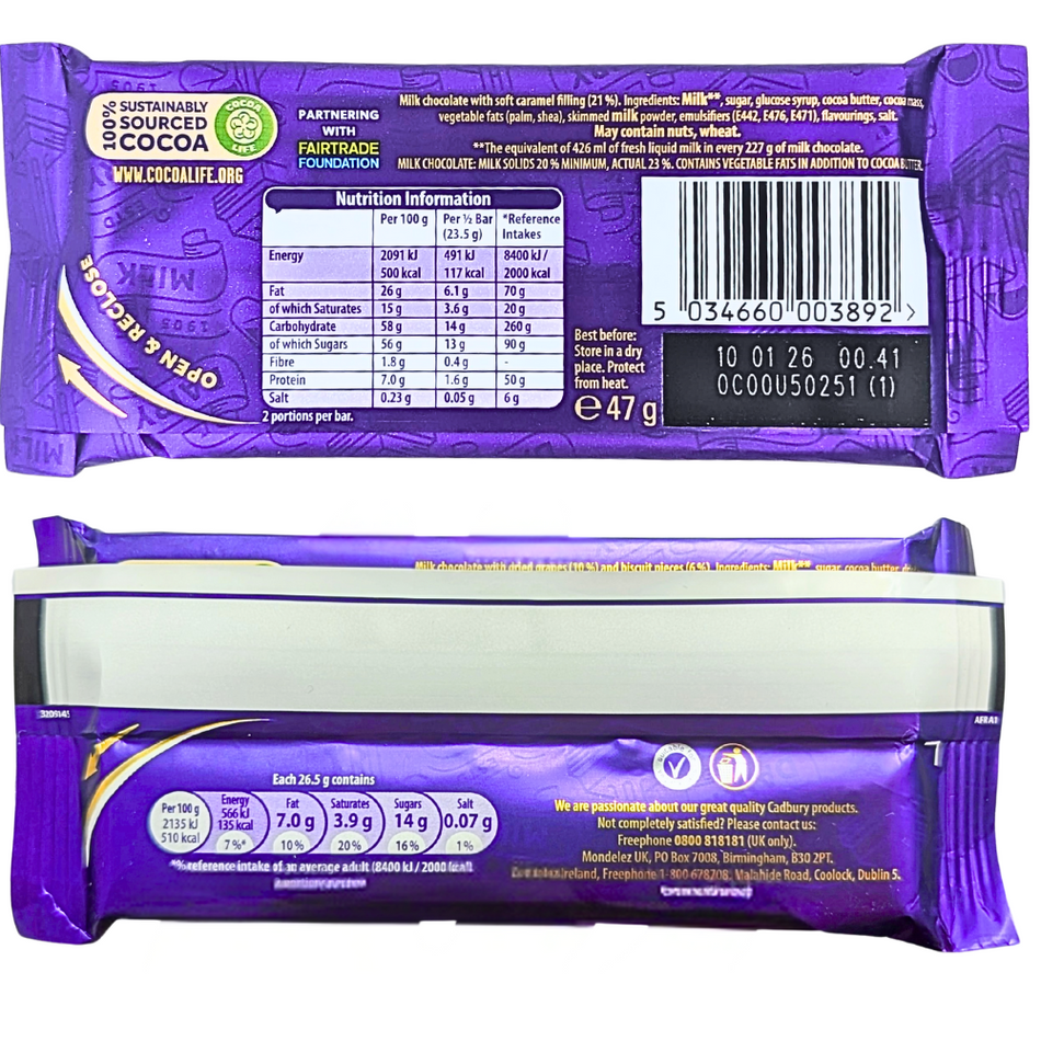 Cadbury Dairy Milk Caramello (Ireland) - 47g