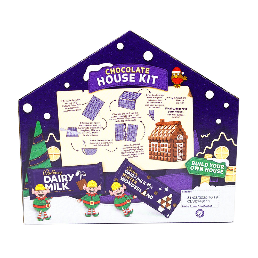 Cadbury Dairy Milk Chocolate House Kit (UK) - 840g  Nutrition Facts Ingredients
