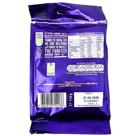Cadbury Dairy Milk Giant Buttons White Chocolate (UK) - 110g