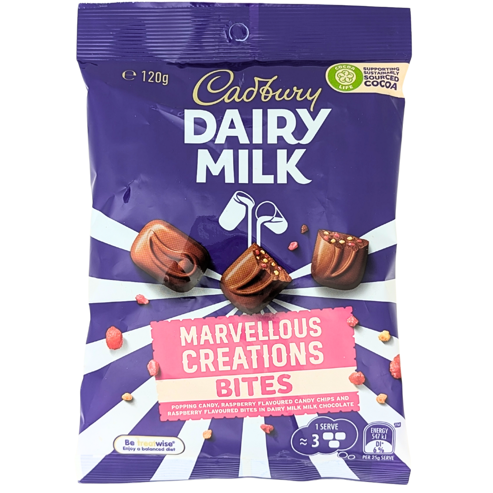 Cadbury Dairy Milk Marvellous Creations Chocolate Bites (Australia) - 120g