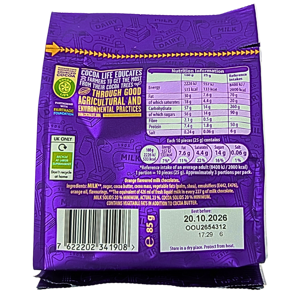 Cadbury Dairy Milk Giant Buttons Orange (UK) - 85g