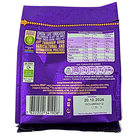 Cadbury Dairy Milk Giant Buttons Orange (UK) - 85g