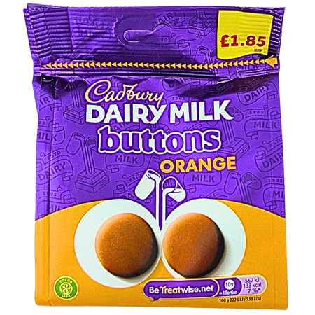 Cadbury Dairy Milk Giant Buttons Orange (UK) - 85g