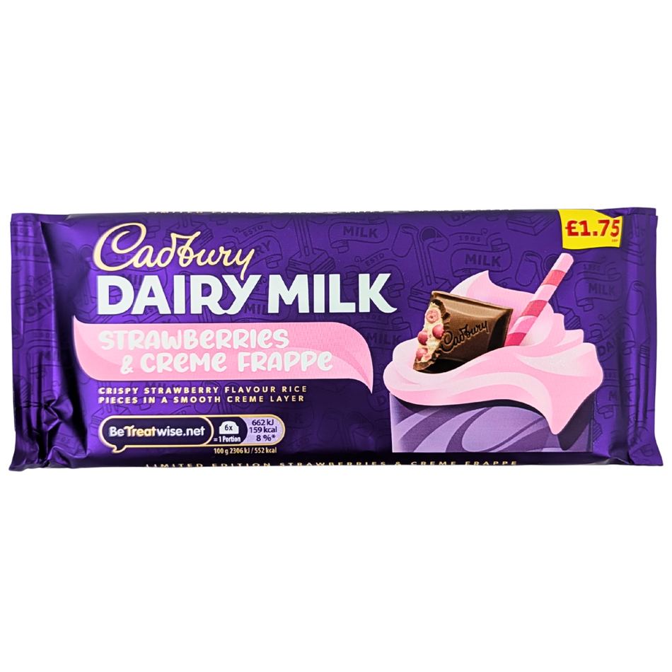 Cadbury Dairy Milk Strawberries & Creme Frappe (UK) - 115g