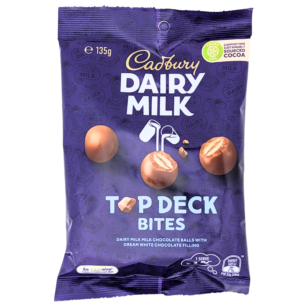 Cadbury Dairy Milk Top Deck Bites (Australia) - 135g