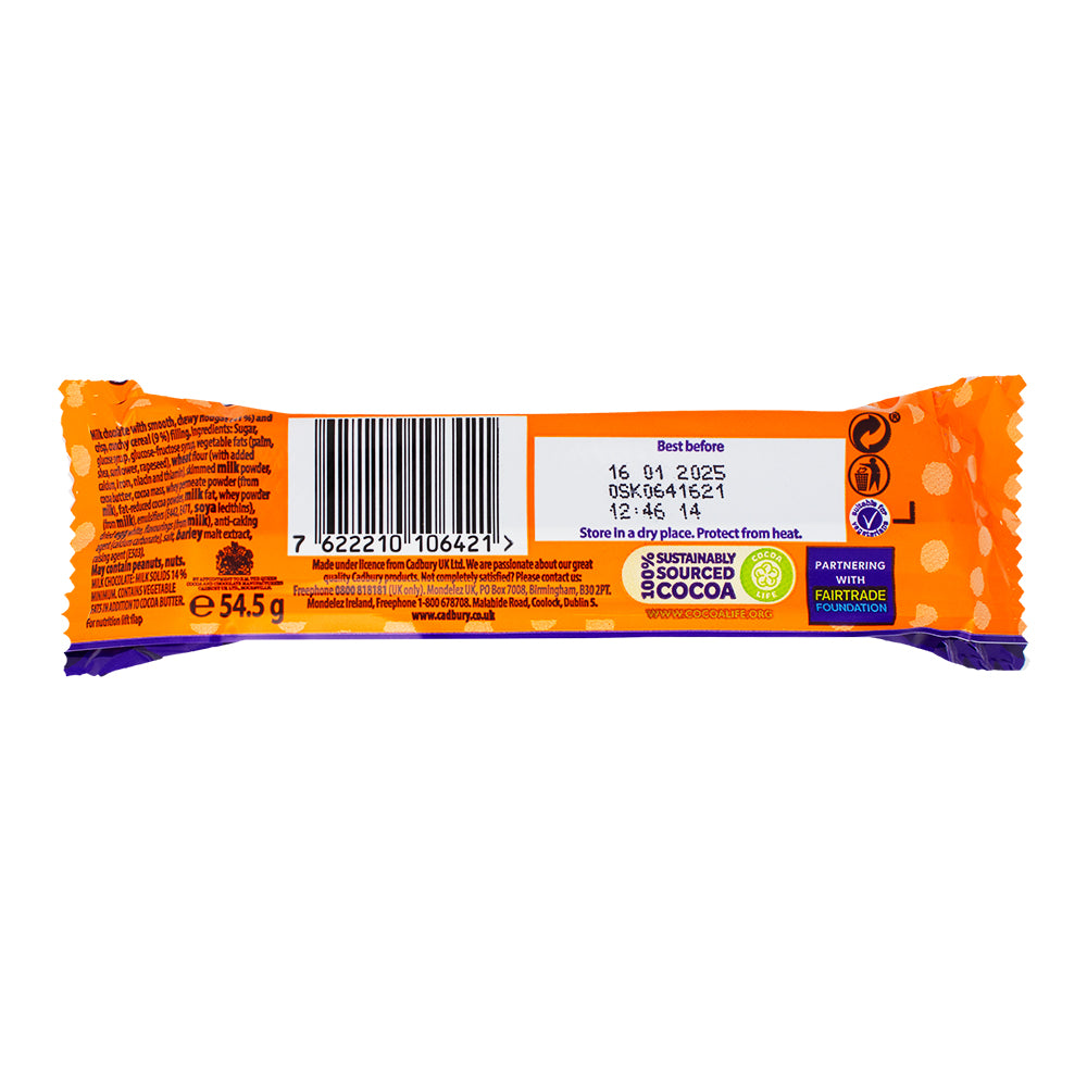 Cadbury Double Decker Chocolate Bar - 54.5g  Nutrition Facts Ingredients