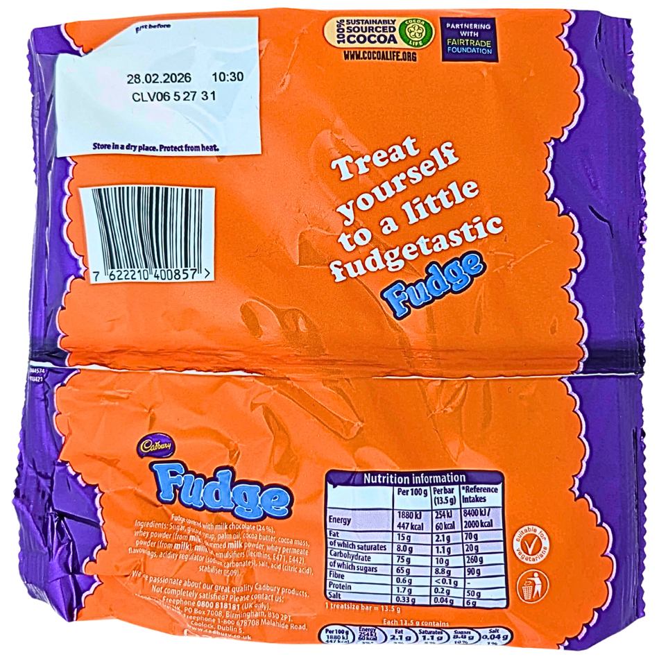 Cadbury Fudge Treat Size (UK) - 202g