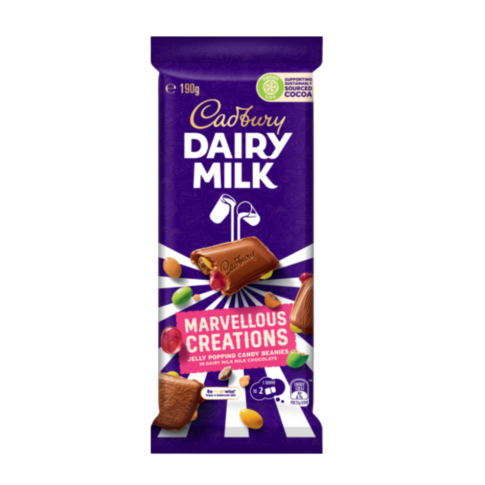 Cadbury Dairy Milk Marvellous Creations Jelly Popping Candy (Australia) - 190g